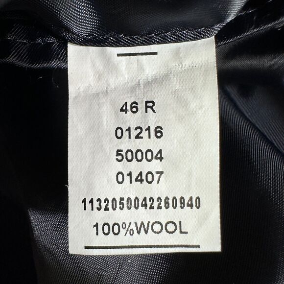 JOS A BANK Men’s 46R Navy Herringbone Wool Blazer Sport Coat 2-Button Jacket - Picture 13 of 13